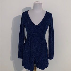 Charlotte Russe Sparkling Blue Romper